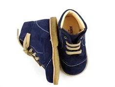 Angulus begyndersko navy suede med snørebånd